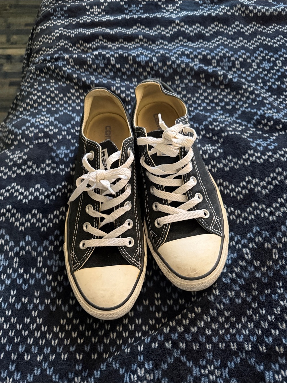 Converse Black and White Low-Top Canvas Sneakers